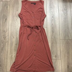 Tahari Rust Midi Dress